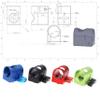 19mm Rod Clamp, Pole Mounting Bracket with 3/8"-16 Thread for Sony ARRI RED Camera Lens Motor Wireless Follow Focus Single Rod Holder, Blue view 2