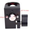 19mm Rod Clamp, Pole Mounting Bracket with 3/8"-16 Thread for Sony ARRI RED Camera Lens Motor Wireless Follow Focus Single Rod Holder, Blue view 3