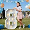 imprsv Plastic Marquee Numbers 8, 3FT Light Up Numbers for Outdoor Party view 1