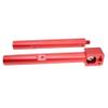 19mm Rod Tube Extension Clamp, 4 Sections Rod Bracket Rig for Sony ARRI RED Camera Wireless Follow Focus Lens Motor Shoulder Rail Mounting with 3/8" Thread, Red view 4