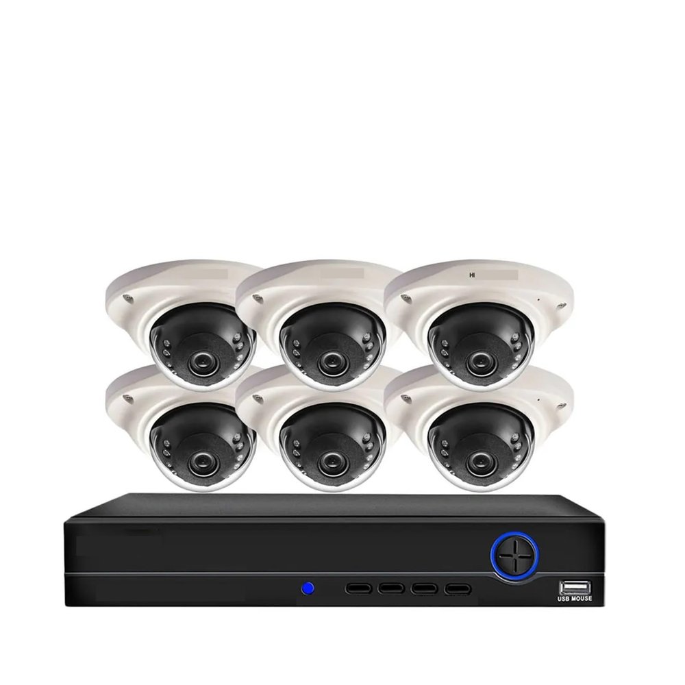 H.265 8CH 4K POE NVR Kit 8MP CCTV Indoor Home Security System Outdoor Waterproof Dome IP Camera Video Surveillance Kit 4CH(None,4K 8CH NVR 6PCS CAM_AU Plug)
