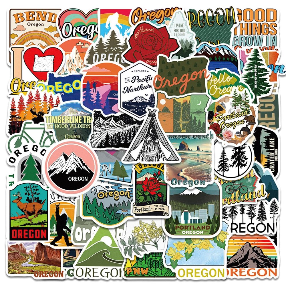 100PCS Oregon Graffiti Pack,Cool Travel Stickers,Waterproof Vinyl Stickers for Water Bottles,Laptop,Luggage,Teens Adults,Keyboards,Backpacks,Skateboards,Luggage,Water Bottles,Scrapbooks