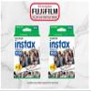 Fujifilm Instax Wide Instant Film Twin Pack with USB and PixiBytes Microfiber Cleaning Cloth... (2 Wide Pack (40 Sheets)) view 2