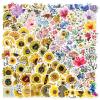 100Pcs Beautiful Flowers Stickers Pack - Waterproof Stickers for Gifts,Scrapbooking,Laptop,Water Bottles,Skateboards,Mobile Phone SPJHSL view 2