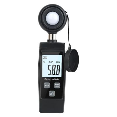 UV Meter, Digital Mini Lux Meter LCD Display Handheld Illuminometer 0-200000 Lux Luminometer High Accuracy Lux/FC Measure Tester