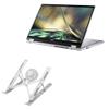 BoxWave Stand and Mount Compatible with Acer Spin 3 (SP314-55) - QuickSwitch Stand with Cooling Fan, Portable, Multi Angle Viewing Ventilator - Metallic Silver view 1