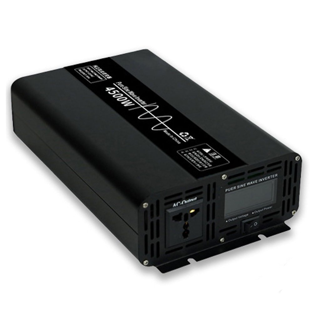 4500W Peak Pure Sine Wave Inverter DC 12V 24V 48V to 220V AC Converter Car Inverter with LCD Display 2250 Watts Continuous Power Inverter for Home RV Outdoor Camping(48V-220V)