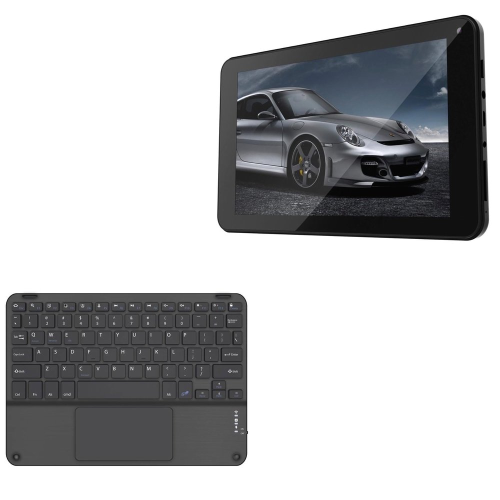 BoxWave Keyboard Compatible with Digiland DL7006 Tablet (7 in) - SlimKeys Bluetooth Keyboard with Trackpad, Portable Slim TouchPad - Jet Black