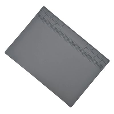 OSALADI Static Silicone Repair Mat for Electronics with Heat Resistant Screw Slots Flexible Workstation Pad for Computer and Phone Maintenance