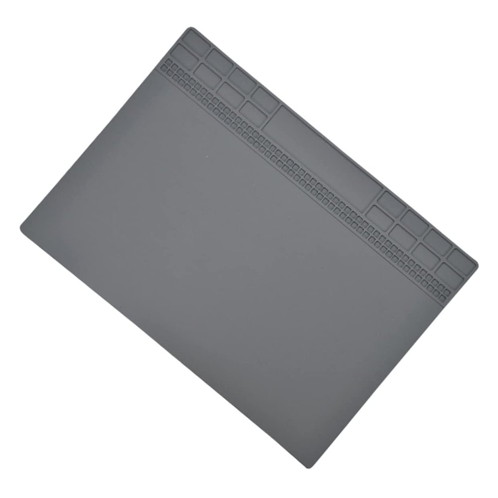 OSALADI Static Silicone Repair Mat for Electronics with Heat Resistant Screw Slots Flexible Workstation Pad for Computer and Phone Maintenance