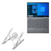 BoxWave Stand and Mount Compatible with Lenovo ThinkPad X1 Yoga (20XY) - QuickSwitch Stand with Cooling Fan, Portable, Multi Angle Viewing Ventilator - Metallic Silver view 1
