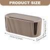 Cable Management Box, Dustproof Cable Organizer Box, Multifunctional Protective Cord Organizer for Home Office, Khaki Hider Cord view 2