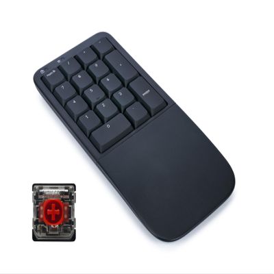 KINESIS Mechanical Keypad LP Numeric 10-Key for Mac & PC | Wired & Wireless Mode | Quiet Linear Mechanical Switches | Programmable | Ergonomic Palm Support | Backlit