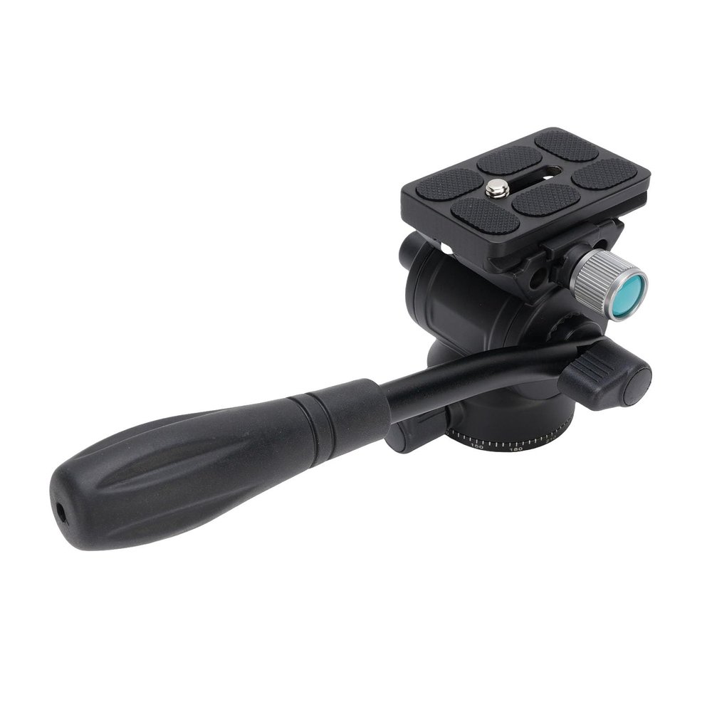 AUNMAS Tripod Fluid Head, 360 Panorama Metal Camera Tripod with Steel Handle for Home Camping Travelling