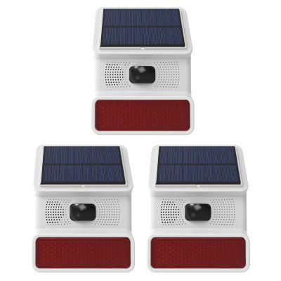 Hapippofa Solar Wireless Motion Sensor Alarm,Driveway Alarm Outdoor Waterproof Alert 120 dB Siren Sound Security System for House Yard Farm