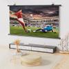 84 inch Wall Ceiling Mounted Projecteur Screen, Support Dual Sided Projection Screen for Home Theater, Open-Air Cinema, Camping view 2