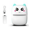 Vestamore Inkless Printer, Student Mobile Error Printing Tool, Cat Design Compact Wireless Printer, USB Wire and Roll of Thermal Paper, Sky Blue Includes view 1