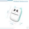 Vestamore Inkless Printer, Student Mobile Error Printing Tool, Cat Design Compact Wireless Printer, USB Wire and Roll of Thermal Paper, Sky Blue Includes view 3