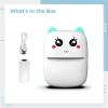 Vestamore Inkless Printer, Student Mobile Error Printing Tool, Cat Design Compact Wireless Printer, USB Wire and Roll of Thermal Paper, Sky Blue Includes view 4