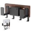 AFOOYO Universal Laptop Wall Mount Holder, Adjustable Metal Desk Organizer with Hooks | Ventilated Cooling & Anti-Scratch Pads | Compatible with 10-17.3 inch Laptop, Tablet, Keyboard, Router, Modem view 1