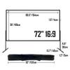 72 84 100 inch Foldable Portable Movie Screen, 16:9 4K HD Mobile Projection Screen wih Stand and Carry Bag for Outdoor Indoor(72"(16:9)) view 2