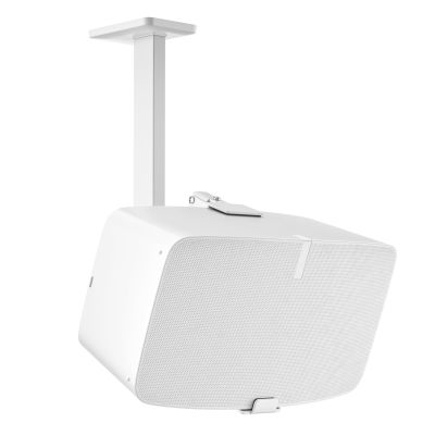 Yibracki Metal Speaker Ceiling Mount for Sonos Five & Play 5 Gen 2 Speaker Mount - Tilt & Swivel Adjustable Bracket for Sonos Play:5 & Sonos 5 Ceiling Mount for Surround Sound, White