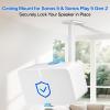 Yibracki Metal Speaker Ceiling Mount for Sonos Five & Play 5 Gen 2 Speaker Mount - Tilt & Swivel Adjustable Bracket for Sonos Play:5 & Sonos 5 Ceiling Mount for Surround Sound, White view 2