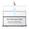 72 80 92 inch Mobile Floor Pull Up Projection Screen, 3D 4K Ultra HD Retractable Movie Screen for School Home Theatre Cinema Office(92"(16:9)) view 4