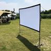 100/120in Portable Outdoor Projection Screen with Stand, 16:9 3D 4K Ultra HD Movie Screen, Anti-Crease for Home Theater Camping(100"(16:9)) view 3