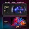 Wellsonic Smart Projector with Wifi and Bluetooth, Native 1080P&4K/8K Support Mini Projector, Built-in 8W Speaker, 400Ansi Moive Projector for Bedroom, Outdoor, Home view 4