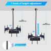 Triple Sided Ceiling TV Mount, Adjustable Height Telescoping Tilt and Swivel Triple Screen TV Ceiling Mount for Commercial view 3