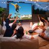 180 inch Outdoor Mobile Movie Screen with Tripod Stand, 16:9 Portable Projector Screen, Foldable for Home Theater Camping view 2