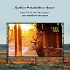 180 inch Outdoor Mobile Movie Screen with Tripod Stand, 16:9 Portable Projector Screen, Foldable for Home Theater Camping view 4