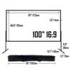 72 84 100 inch Foldable Portable Movie Screen, 16:9 4K HD Mobile Projection Screen wih Stand and Carry Bag for Outdoor Indoor(100"(16:9)) view 2