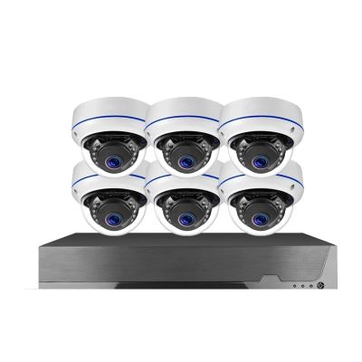 JUCFRDNJ Tuya 5MP Ultra HD POE IP Dome Camera System 4K 8CH NVR Kit Outdoor Waterproof Audio CCTV Security Surveillance Camera System Kit(None,4K 8CH NVR 6PCS CAM_AU Plug)
