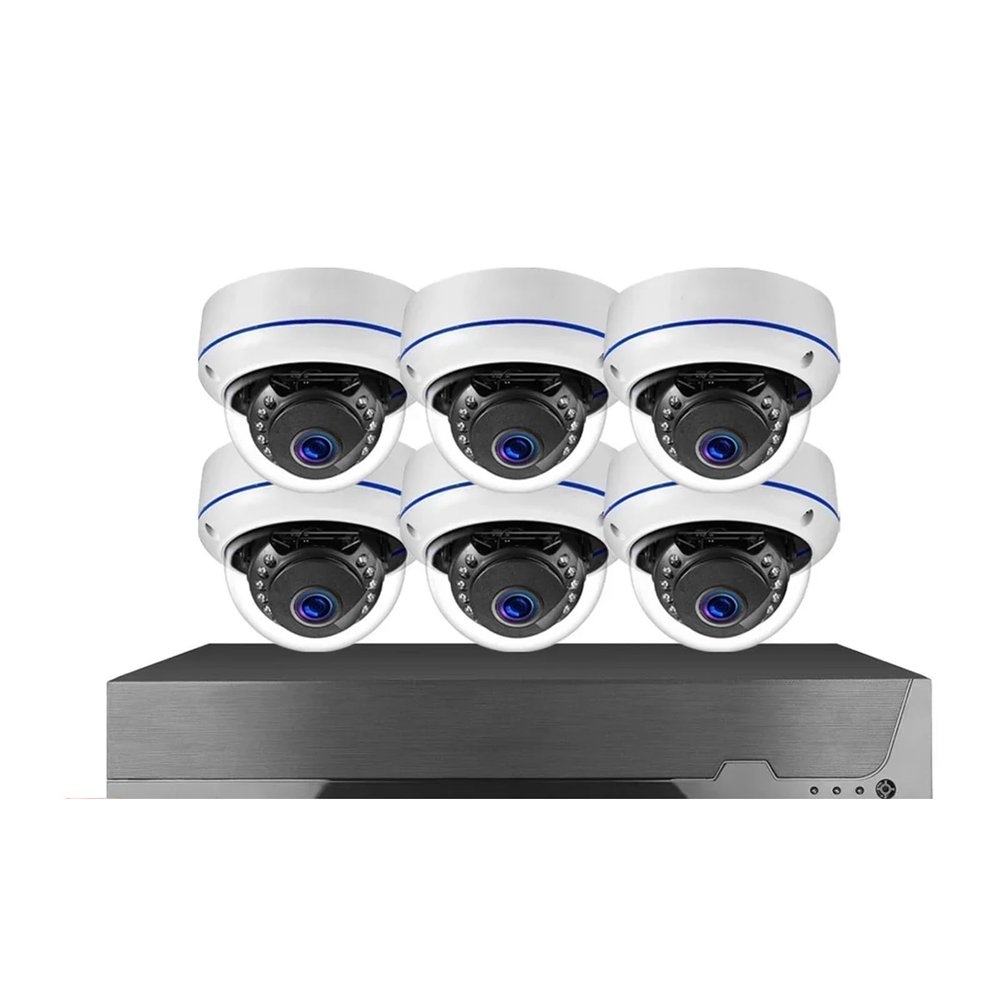 JUCFRDNJ Tuya 5MP Ultra HD POE IP Dome Camera System 4K 8CH NVR Kit Outdoor Waterproof Audio CCTV Security Surveillance Camera System Kit(None,4K 8CH NVR 6PCS CAM_AU Plug)