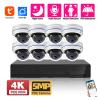 JUCFRDNJ Tuya 5MP Ultra HD POE IP Dome Camera System 4K 8CH NVR Kit Outdoor Waterproof Audio CCTV Security Surveillance Camera System Kit(None,4K 8CH NVR 6PCS CAM_AU Plug) view 2
