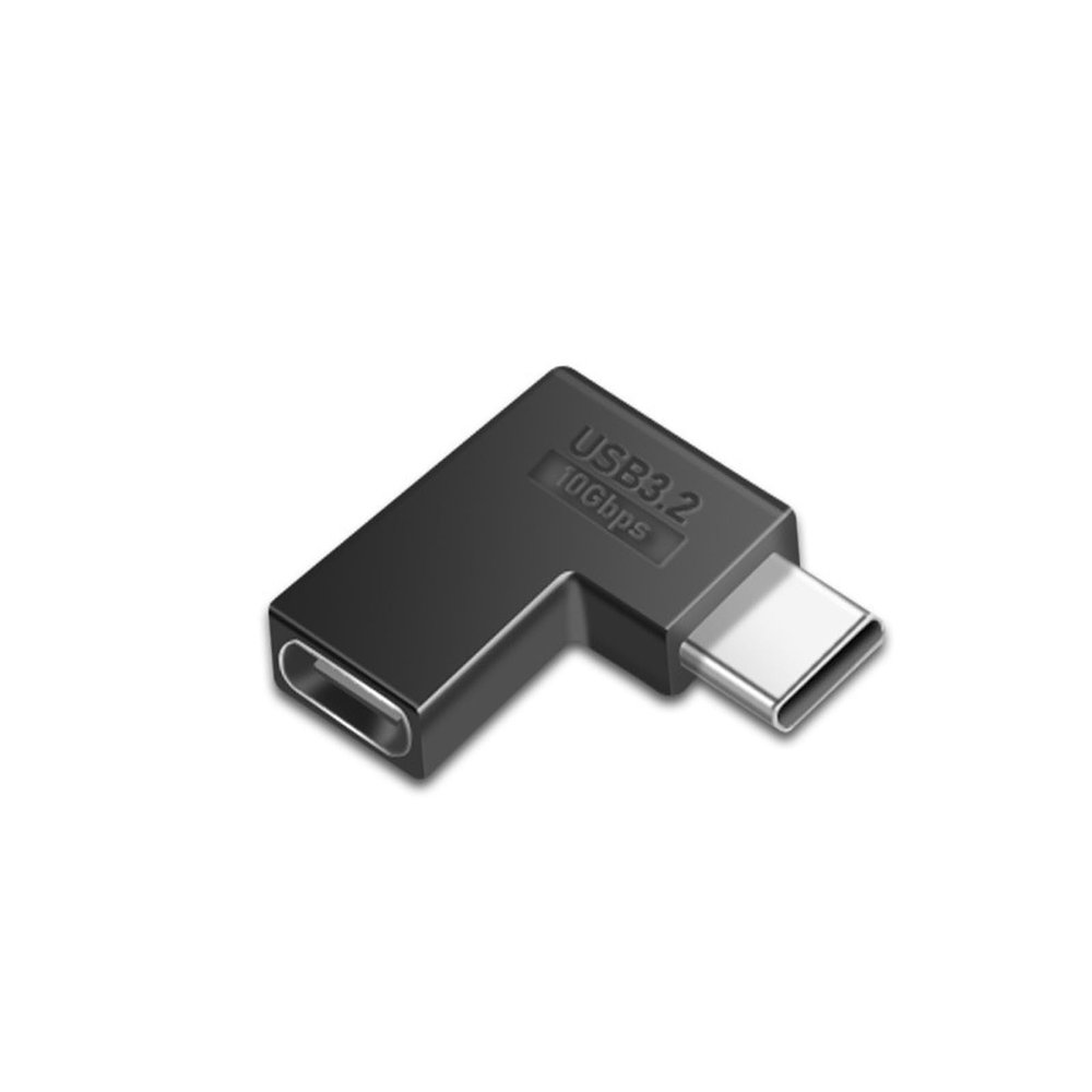 90 Degree Angled USB C Male to Female Adapter Alloy Connectors for Laptop Smartphone Data Transfer Charging USB C Adapter