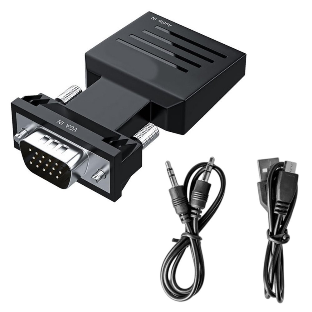 HDTV to VGA Adapter Converter Output Computer Set Top Box Connector Dongle for Laptop PC Monitor Projector 3.5mm Cable VGA to HDTV Converter
