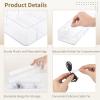 3-Piece Cord Organizer Boxes with Lids, Clear Storage Containers with Detachable Dividers and Cable Ties for Home and Office Organization view 4