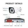JUCFRDNJ 4MP H.265 Video Surveillance POE Camera System Kit Face Detection 4CH/8CH IP Security NVR Set Waterproof Metal Case CCTV Camera(2T,8 Cameras add NVR) view 2