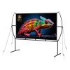 3D 4K HD Outdoor Movie Screen with Stand and Carry Bag, 84 100 120 inch Washable Projector Screen for Indoor Outdoor Backyard(100"(16:9)) view 1
