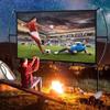 3D 4K HD Outdoor Movie Screen with Stand and Carry Bag, 84 100 120 inch Washable Projector Screen for Indoor Outdoor Backyard(100"(16:9)) view 2