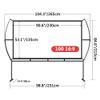 3D 4K HD Outdoor Movie Screen with Stand and Carry Bag, 84 100 120 inch Washable Projector Screen for Indoor Outdoor Backyard(100"(16:9)) view 3