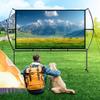 3D 4K HD Outdoor Movie Screen with Stand and Carry Bag, 84 100 120 inch Washable Projector Screen for Indoor Outdoor Backyard(100"(16:9)) view 4