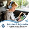 INFURTURE USB C Headphones Wired with Mic & Volume Control, Noise Isolating Over-Ear Headphones, Tangle-Free Plaiting Line, Foldable Headphone for School/Travel/iPad,Tablet,iPhone 17/16/15 view 2