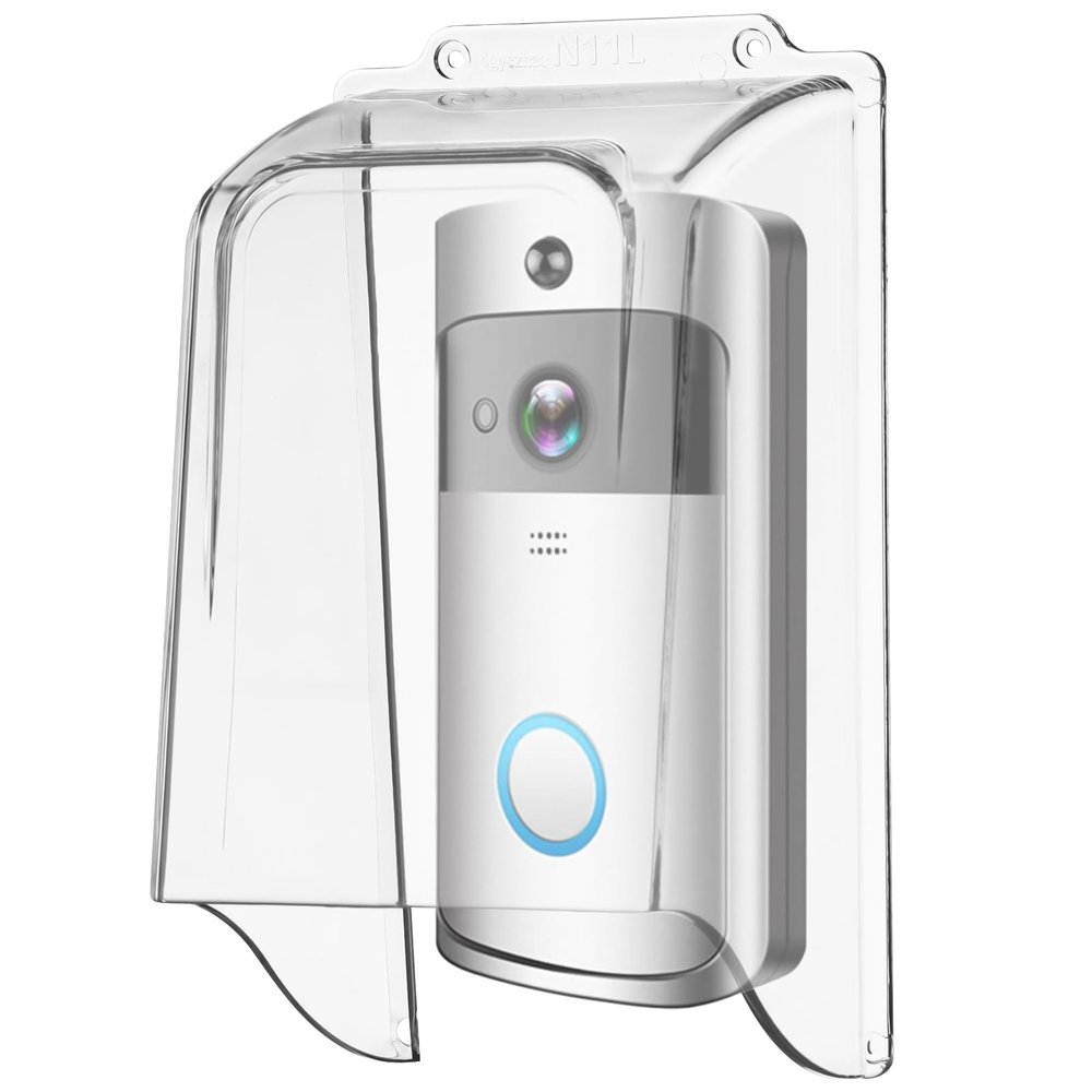 Clear Door Keypad Waterproof Cap, Flip Rain Cover for Doorbell Buttons, Weather-Resistant Protection for Access Control Systems