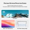 100 inch Foldable Portable Projector Screen, Indoor Outdoor 3D 4K Movie Screen with Stand for Theater, Backyard, Cinema view 4