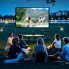 84" 100" 120" Foldable Portable Projector Screen with Tripod Stand, 16:9 3D 4K HD Outdoor Movie Screen, Ideal for Backyard Movie Night(120"(16:9)) view 2