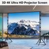 84/100/120/150in Foldable Projector Screen with Tripod Stand, 3D 4K Ultra HD Portable Movie Screen, 16:9 for Outdoor Indoor Home Theate(84"(16:9)) view 2